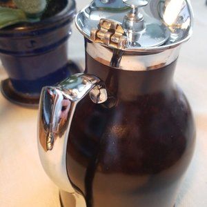 Antique Tea THERMOS, Mahogany Brown